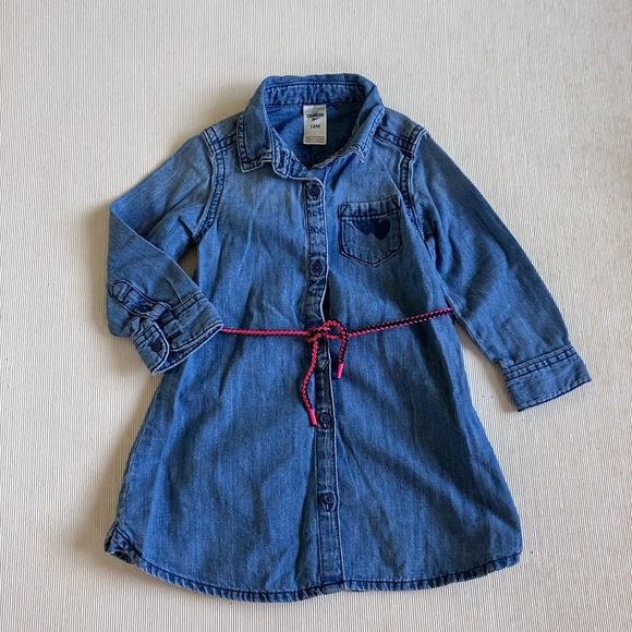 OshKosh B'gosh Dresses Oshkosh Denim Baby Girl Shirt Dress With